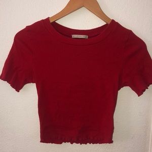 Red Crop Top Tee